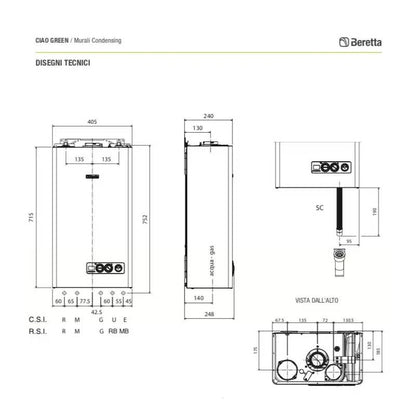 Caldaia a condensazione Beretta Ciao Green 25 kW CSI ErP